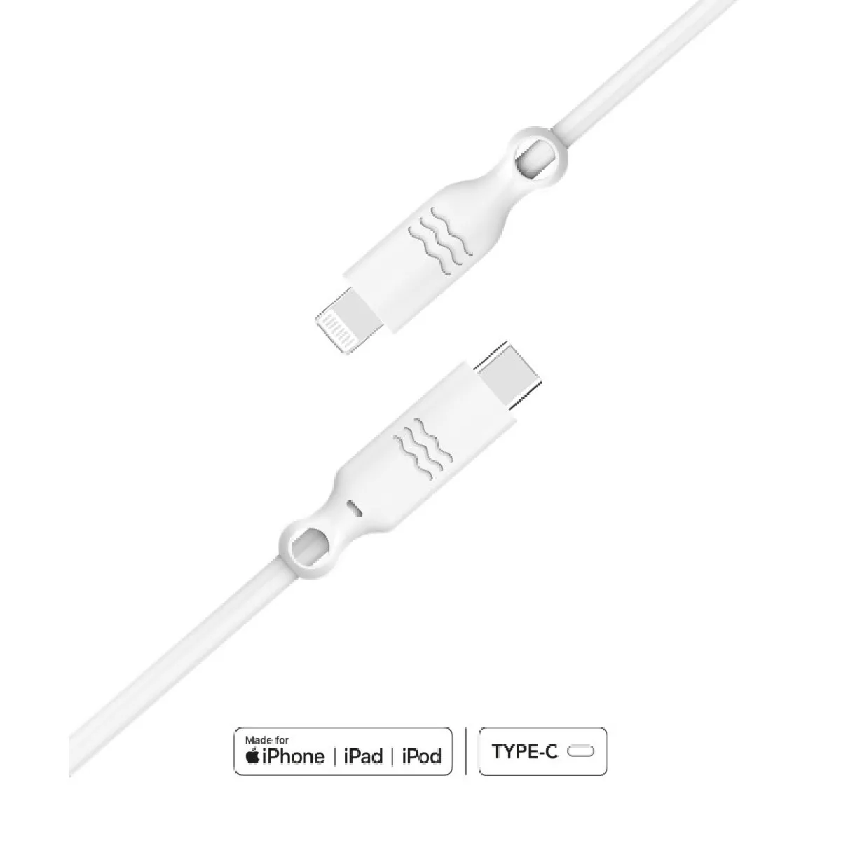 Bigben Câble Synchro Et Charge Usb-C/Lightning 1.2M