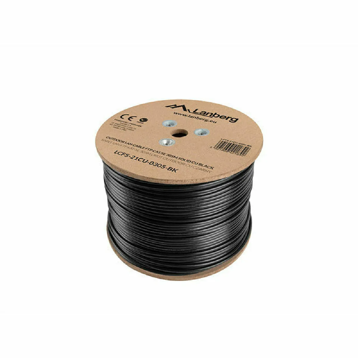 Lanberg Noir Câble Réseau Cat.5e - 305 M