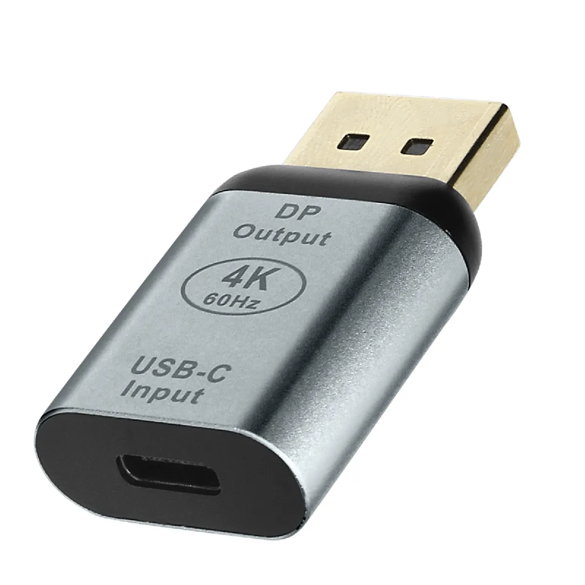 Avizar Gris Adaptateur Vidéo Usb-C Femelle Vers Displayport Mâle Design Compact