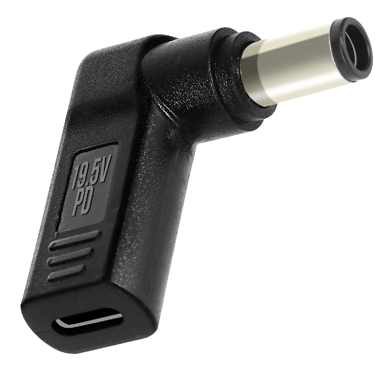 Avizar Noir Adaptateur De Charge Usb-C Coudé Vers Dell 7.4 X 5.0Mm