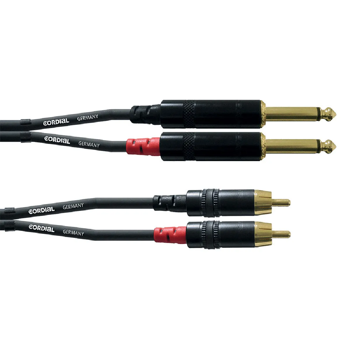 Cordial - Câble Audio Double Jack Mono vers 2 RCA - 6m - Noir - Image 2