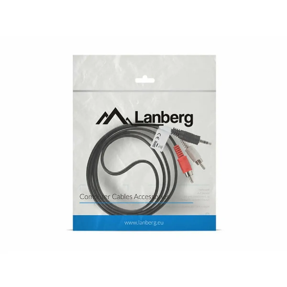 Câble Mini Jack (M)-2xRCA (2xCinch) (M) 1,5m CA-MJRC-10CC-0015-BK - Image 3