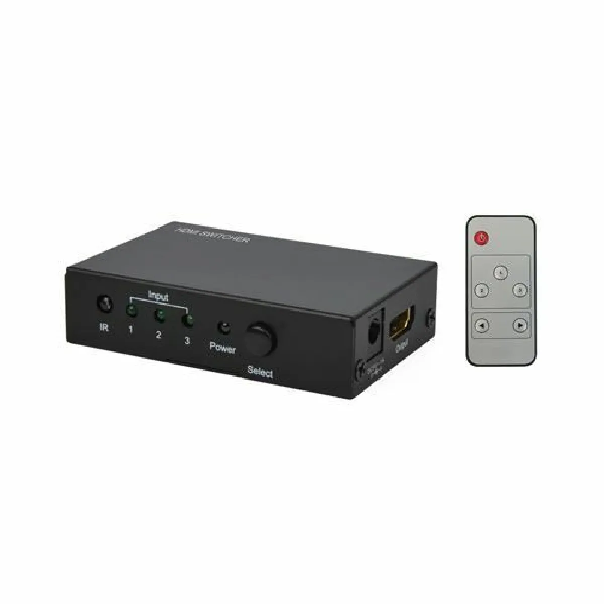 Accsup Noir Commutateur Hdmi Utra Hd 4K 60Hz 3 Entrees 1 Sortie - Image 3