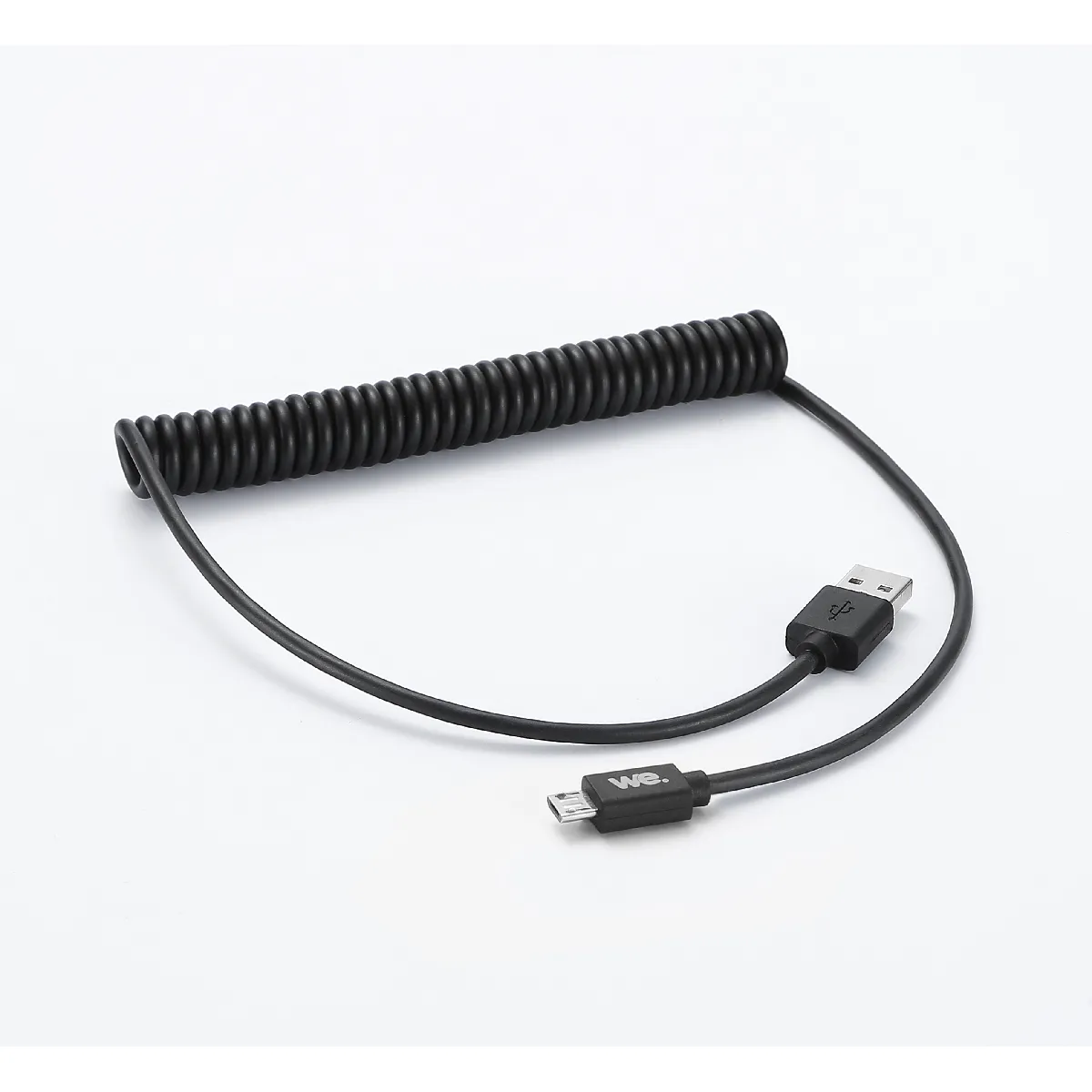 We Noir Câble Micro Usb Torsadé 2M Réversible - Connecteur Ultra Résistant - Charge Rapide Pour Samsung Huawei Nexus Sony