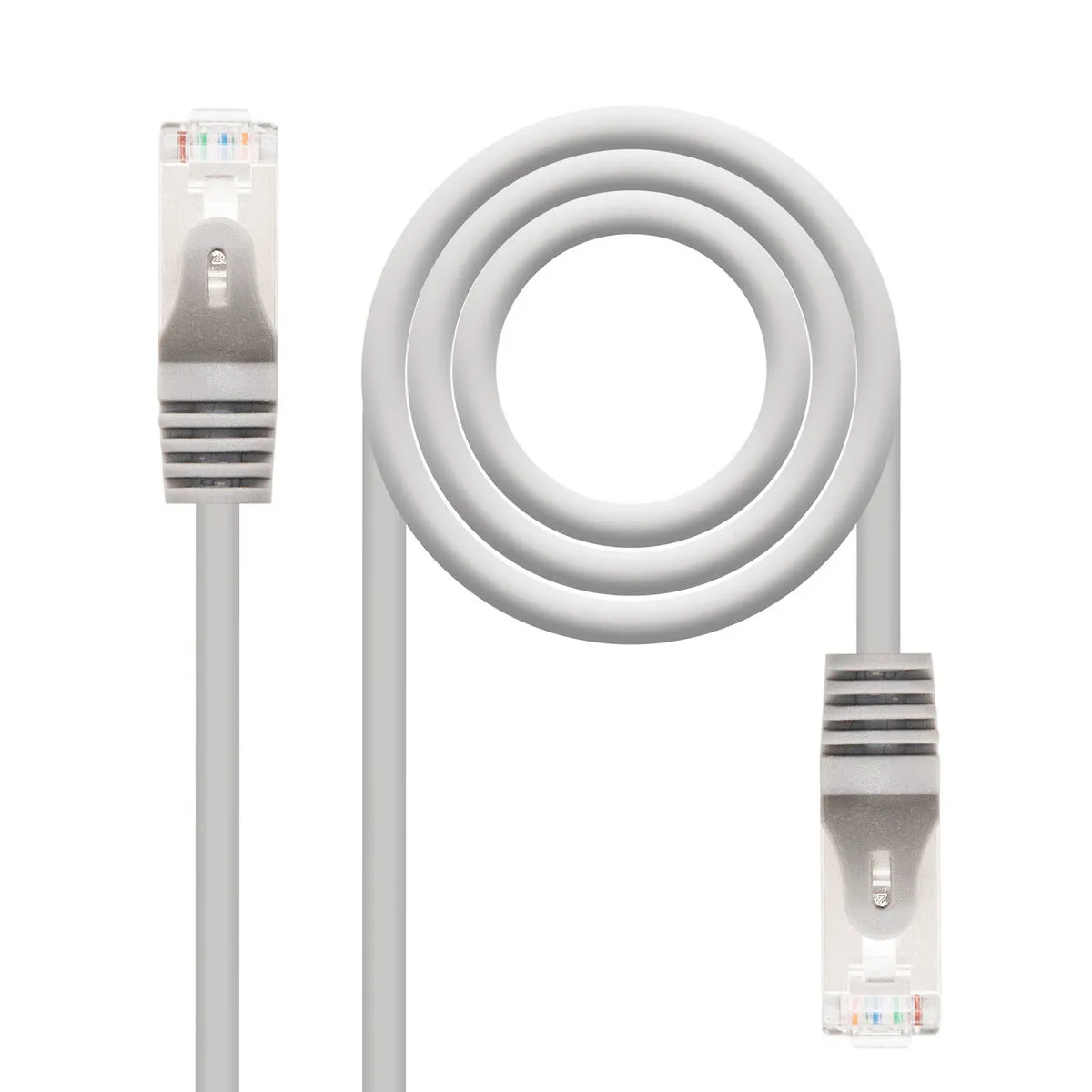 Nanocable Gris Câble/Cordon Réseau Rj45 Catégorie 6 Ftp (F/Utp) Droit 1M (Gris) - Image 4