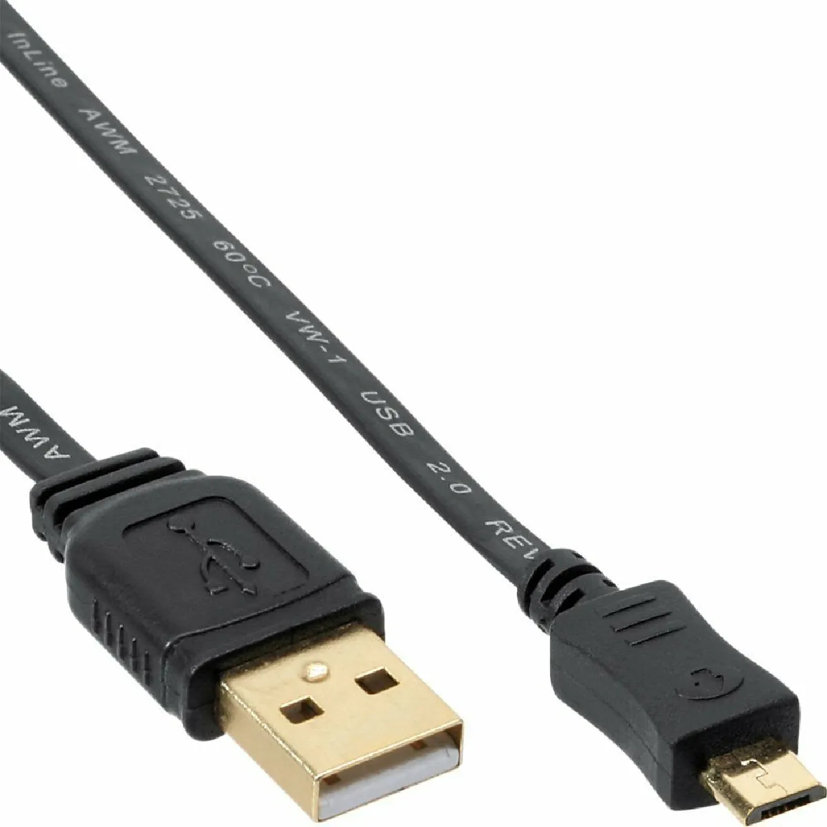 Inline Noir 31730F Câble Usb Usb 2.0 3 M Usb A Micro-Usb B - Neuf - Image 2