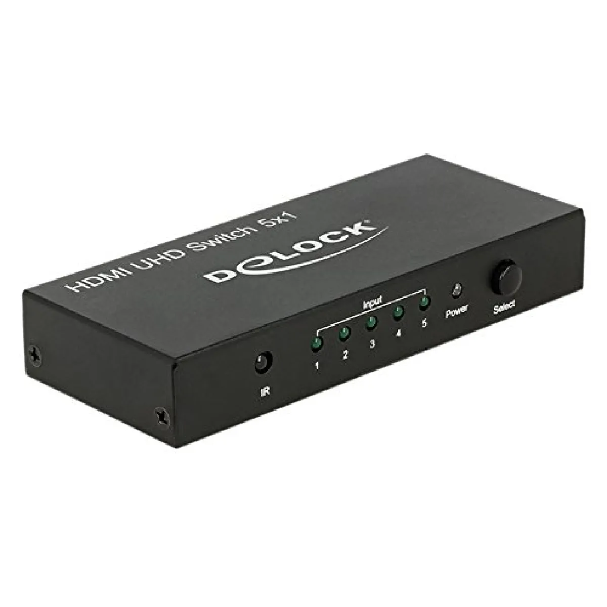 Non Communiqué Noir Delock Hdmi Uhd Switch 5 X Hdmi In > 1 X Hdmi Out 4K - Commutateur Vidéo/Audio - 5 X Hdmi - De Bureau - Image 3