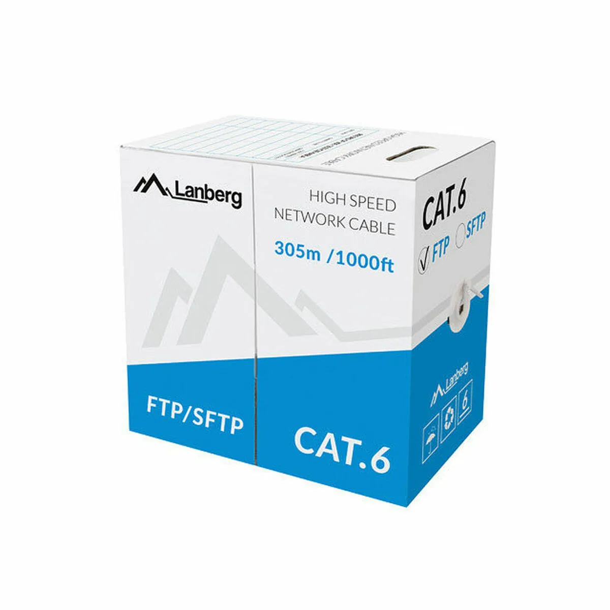 Lanberg Gris Câble Réseau Cat6 - 305 M