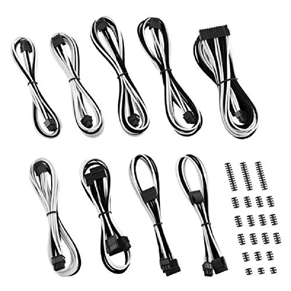 Cablemod Blanc/Noir Classic Modmesh C-Series Cable Kit Corsair Corsair Axi, Hxi & Rm