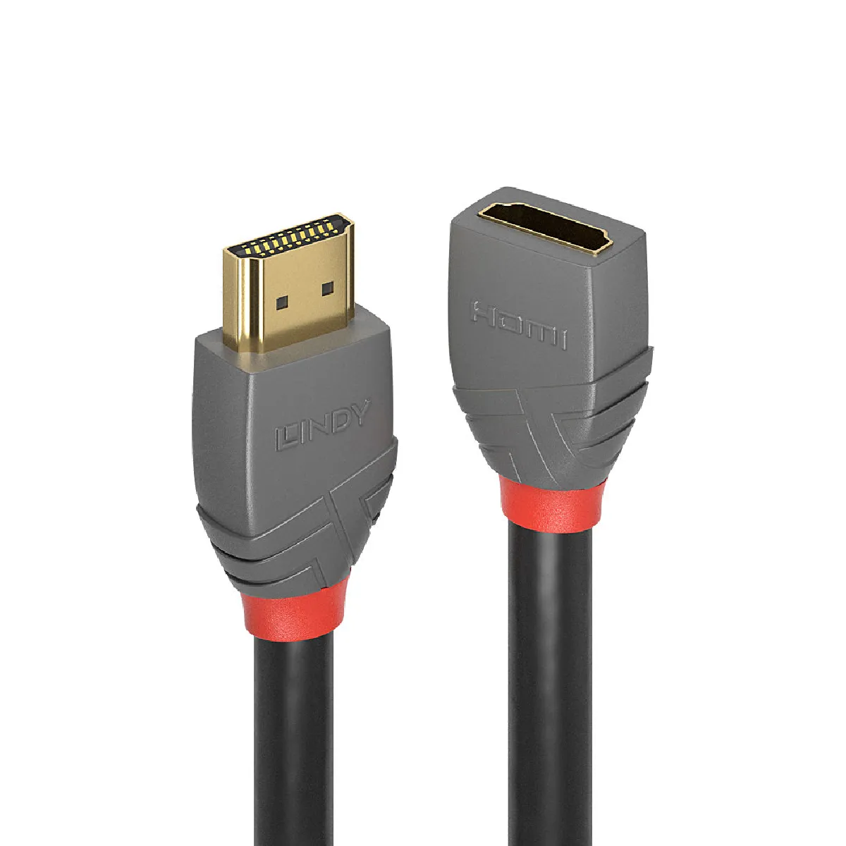 Lindy Noir/Rouge/Doré Rallonge Hdmi Fiche Mâle Hdmi-A, Prise Femelle Hdmi-A 1.00 M Anthracite, 36476 4K Uhd, Contacts Dorés Câble Hdmi - Image 4