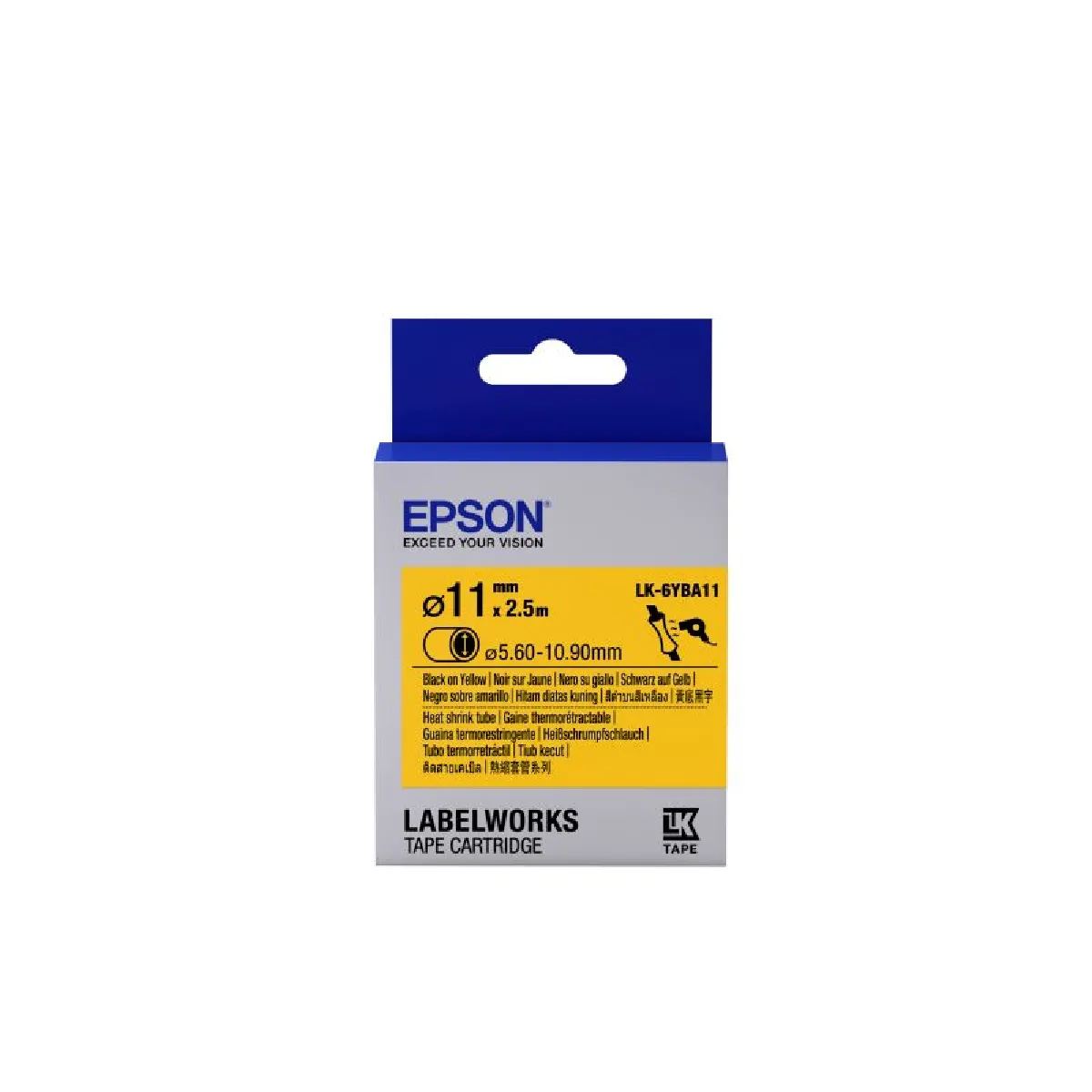 Epson LK 6YBA11 Etiquette sur jaune