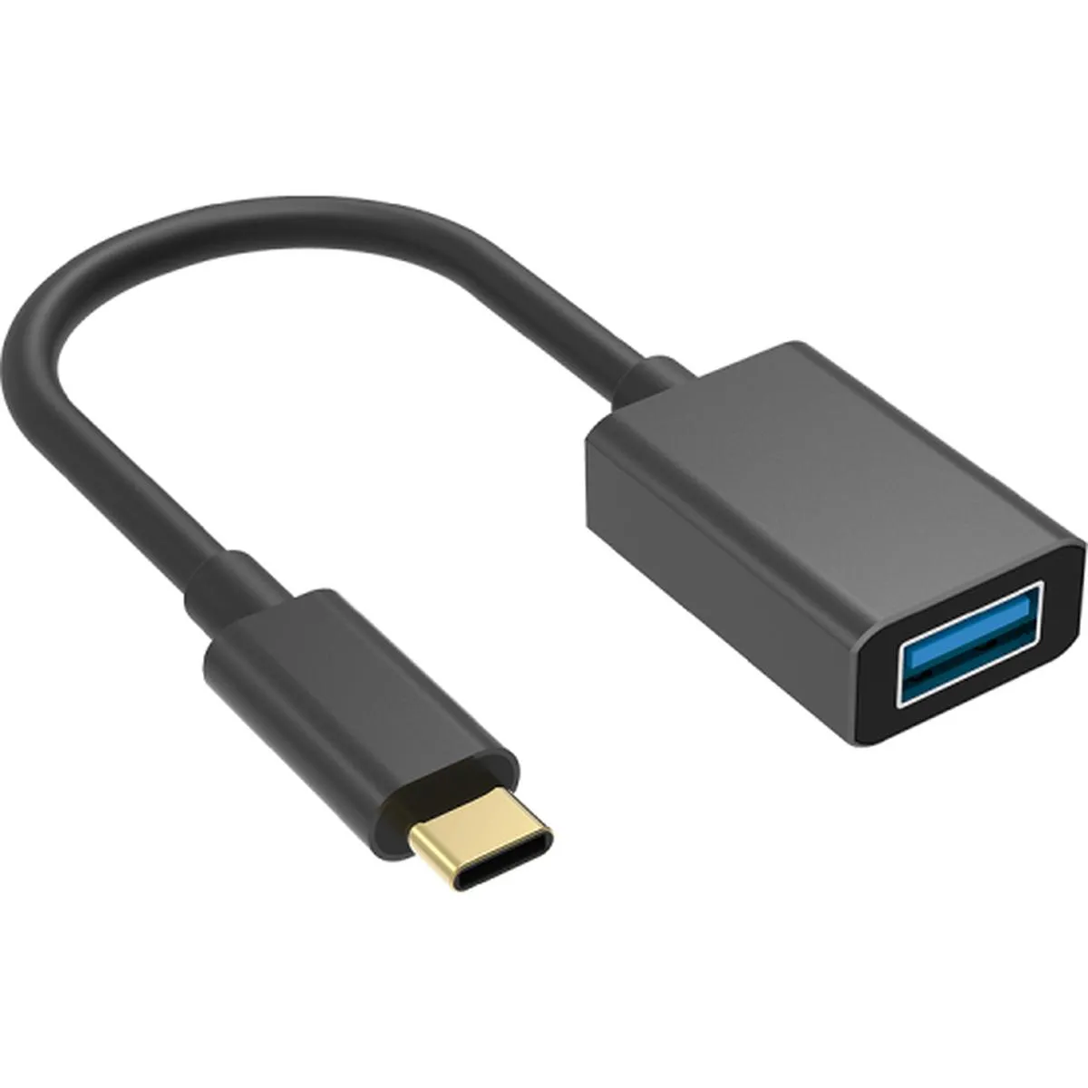 Bigben Noir Connected Adaptateur Usb C 3.0 Vers Usb A 3.0 - 15Cm