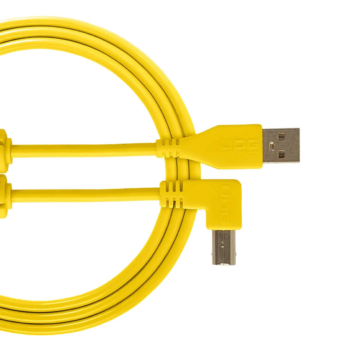 UDG - Câble USB 2.0 A-B - Coudé - Jaune - 2m - Image 2