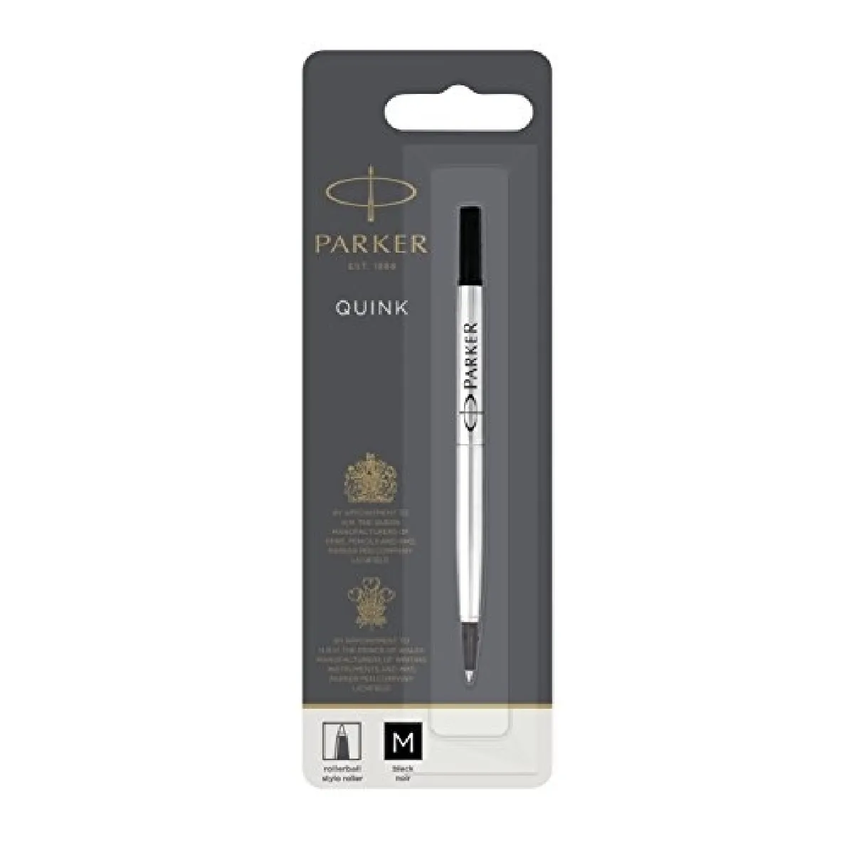 PARKER  Recharge Rollerball Pointe Moyenne - Noire