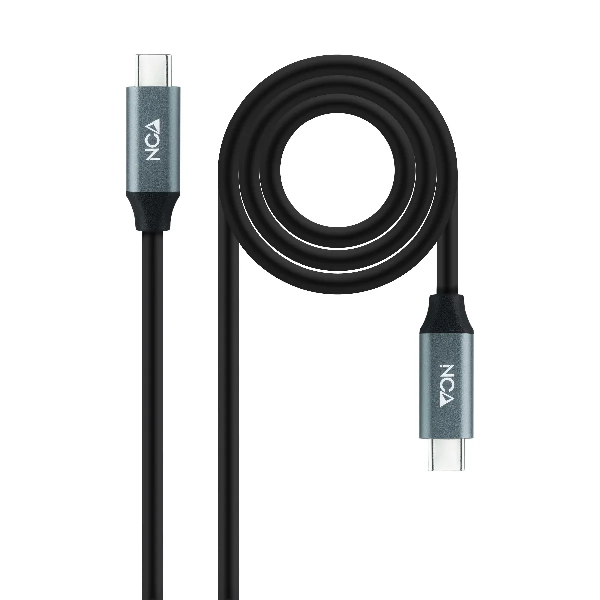 Nanocable Noir/Gris Câble Usb-C 3.2 M/M 1M 100W () - Image 2