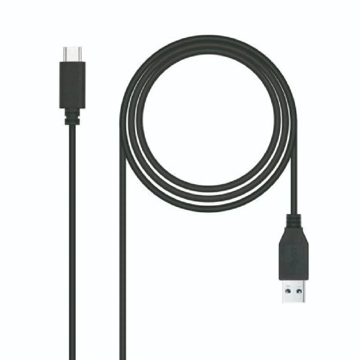 Nanocable Noir Câble Usb-A Vers Usb-C - 0,5 M