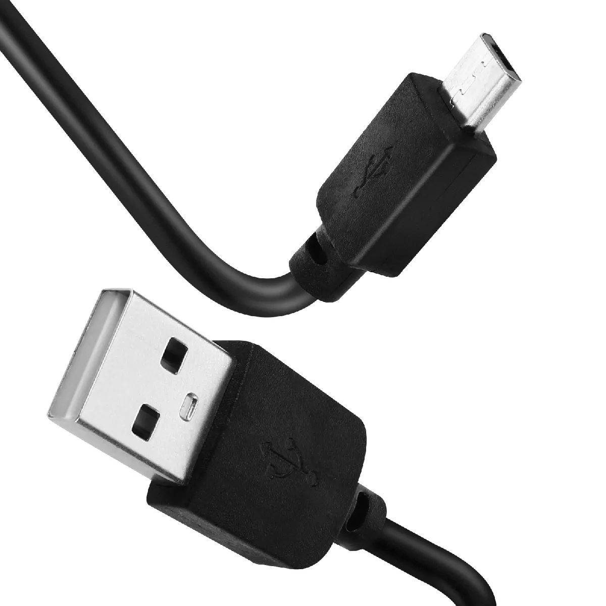 Avizar Noir Câble Usb Vers Micro Usb ( Charge Et Transfert ) - 2 Mètres