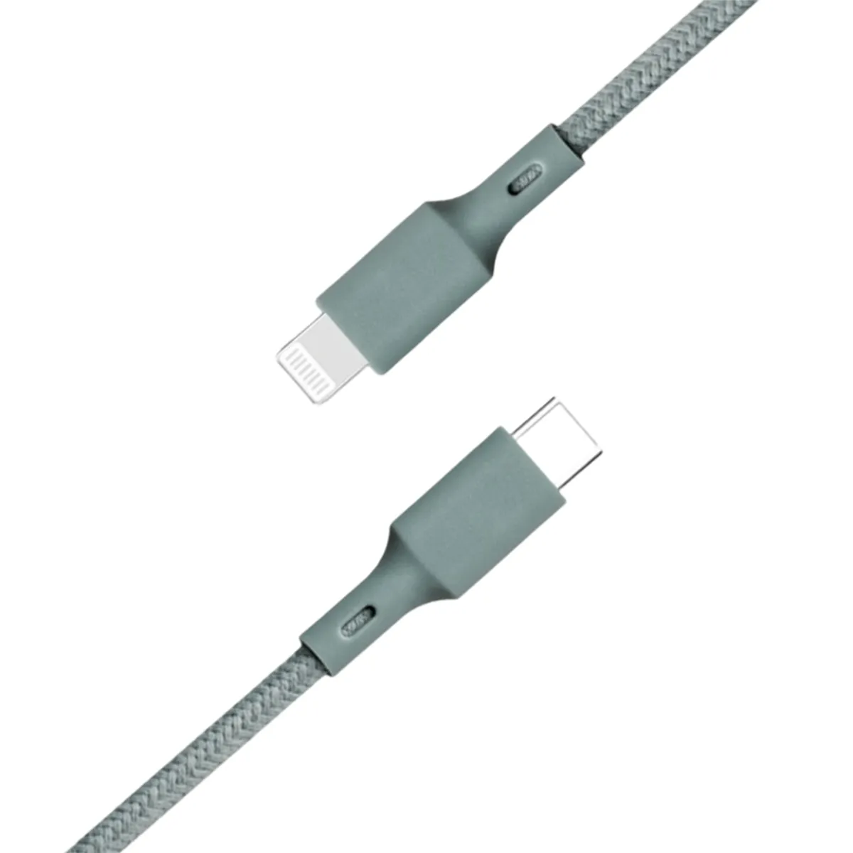 Just Green Vert Câble Usb-C / Lightning 2M 2.4A Charge Et Synchronisation 12W