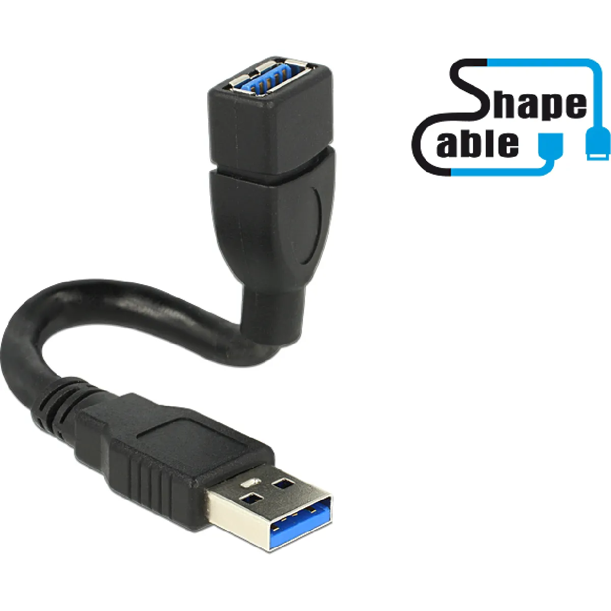 Delock Noir Câble Usb 3.0 Usb-A Vers Usb-A - 0,15 M