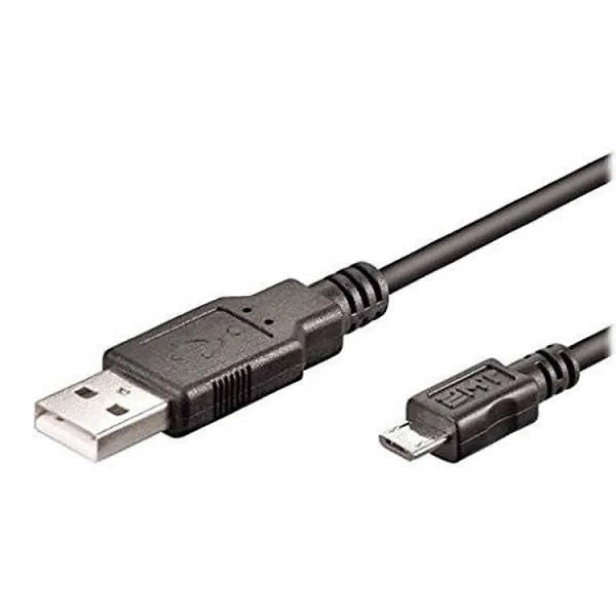 Câble Ewent USB 2.0 vers MicroUSB Mâle/Mâle 50 cm Noir - Image 2