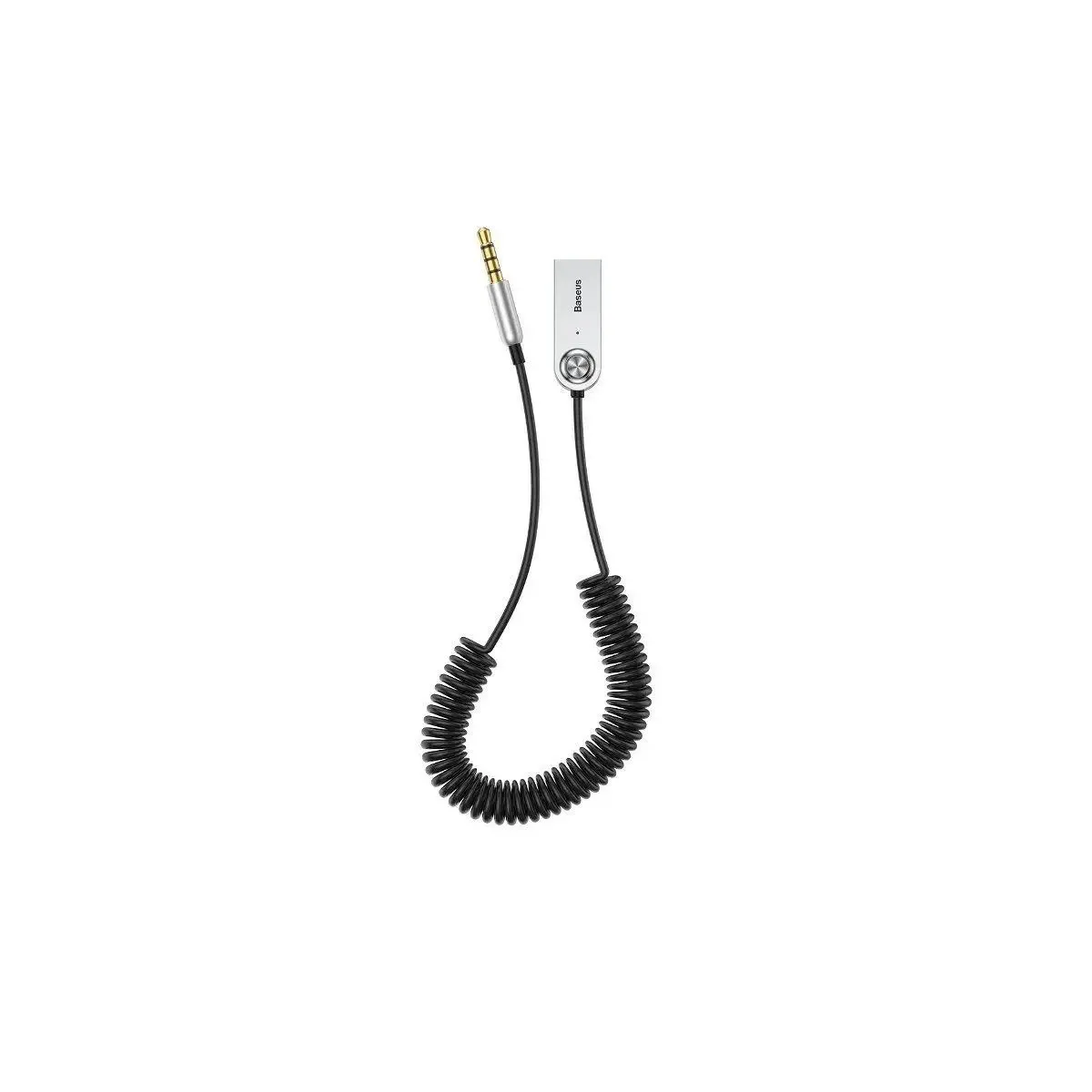 Baseus Noir Adaptateur Audio Usb Bluetooth 5.0 Vers Jack 3,5Mm Rétractable 120 Cm
