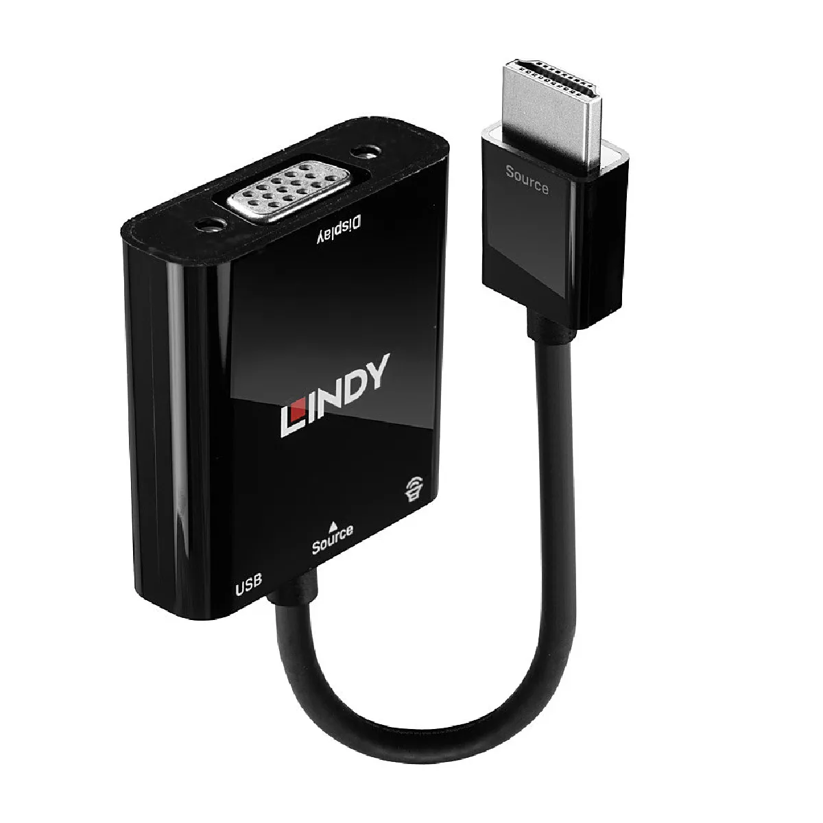 Adaptateur vidéo Lindy 0,1 m HDMI vers VGA avec audio - Image 3