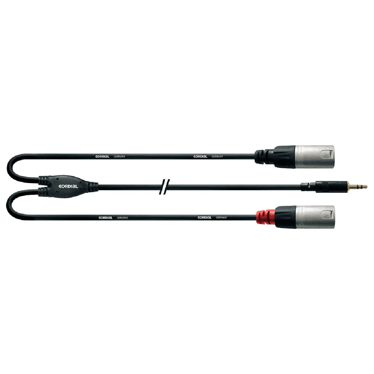 Cordial Noir Câble Adaptateur Audio [1X Jack Mâle 3.5 Mm - 2X Xlr Mâle] Cfy 1.8 Wmm 1.80 M - Image 3