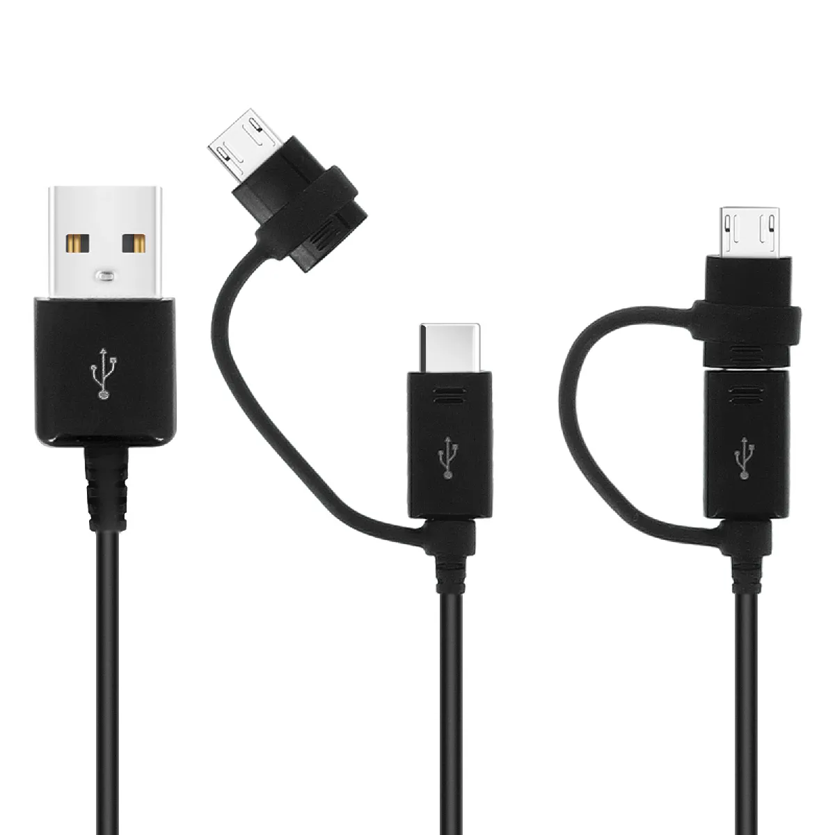 Câble micro USB / USB type C vers USB 2 en 1 1.5m Original Samsung - vue 6