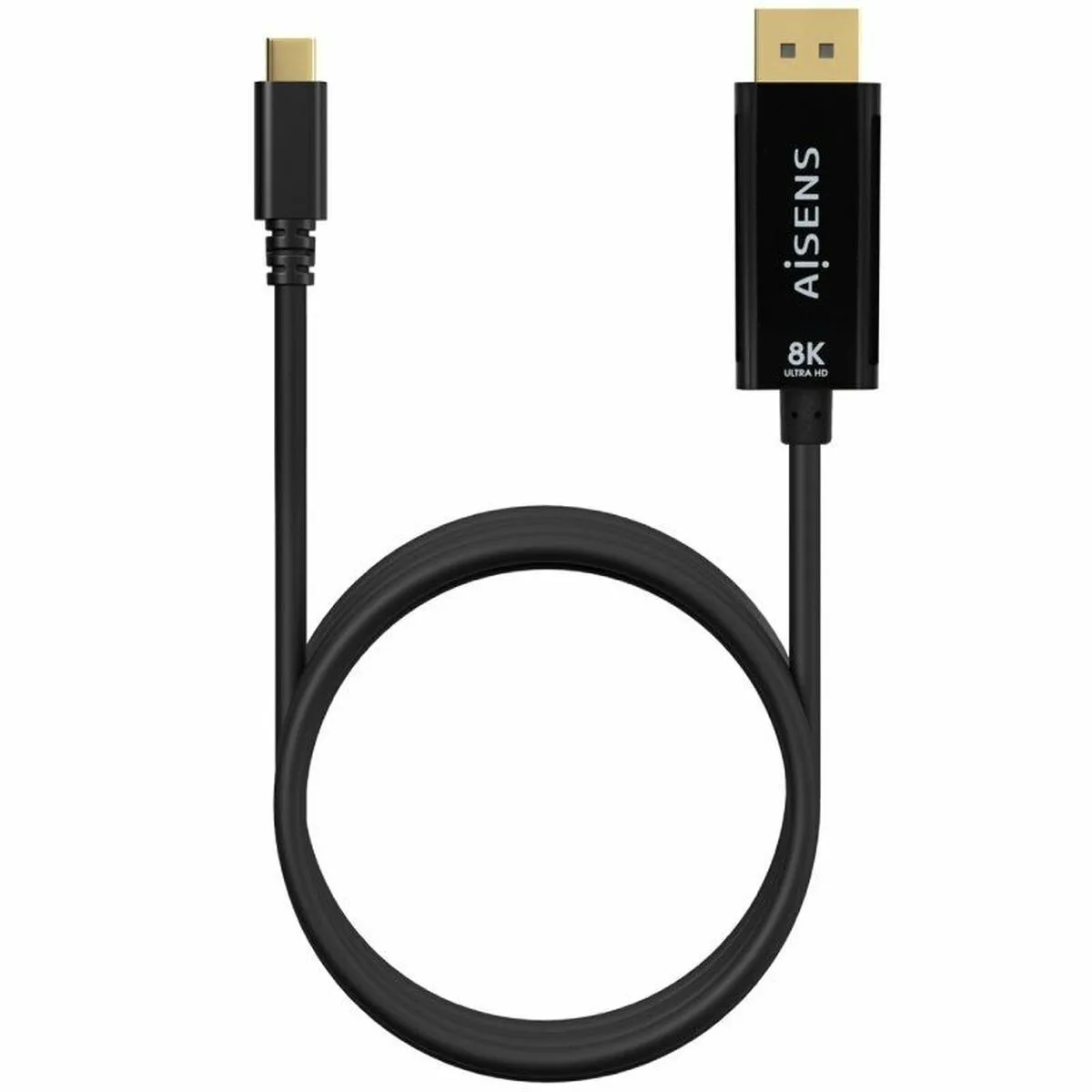Aisens Noir Adaptateur Vidéo Usb-C Vers Displayport - 1,8 M
