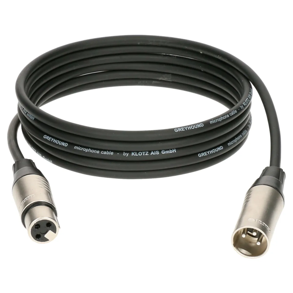 Klotz Noir Câble Microphone Xlr Mâle-Femelle Greyhound - 10 M