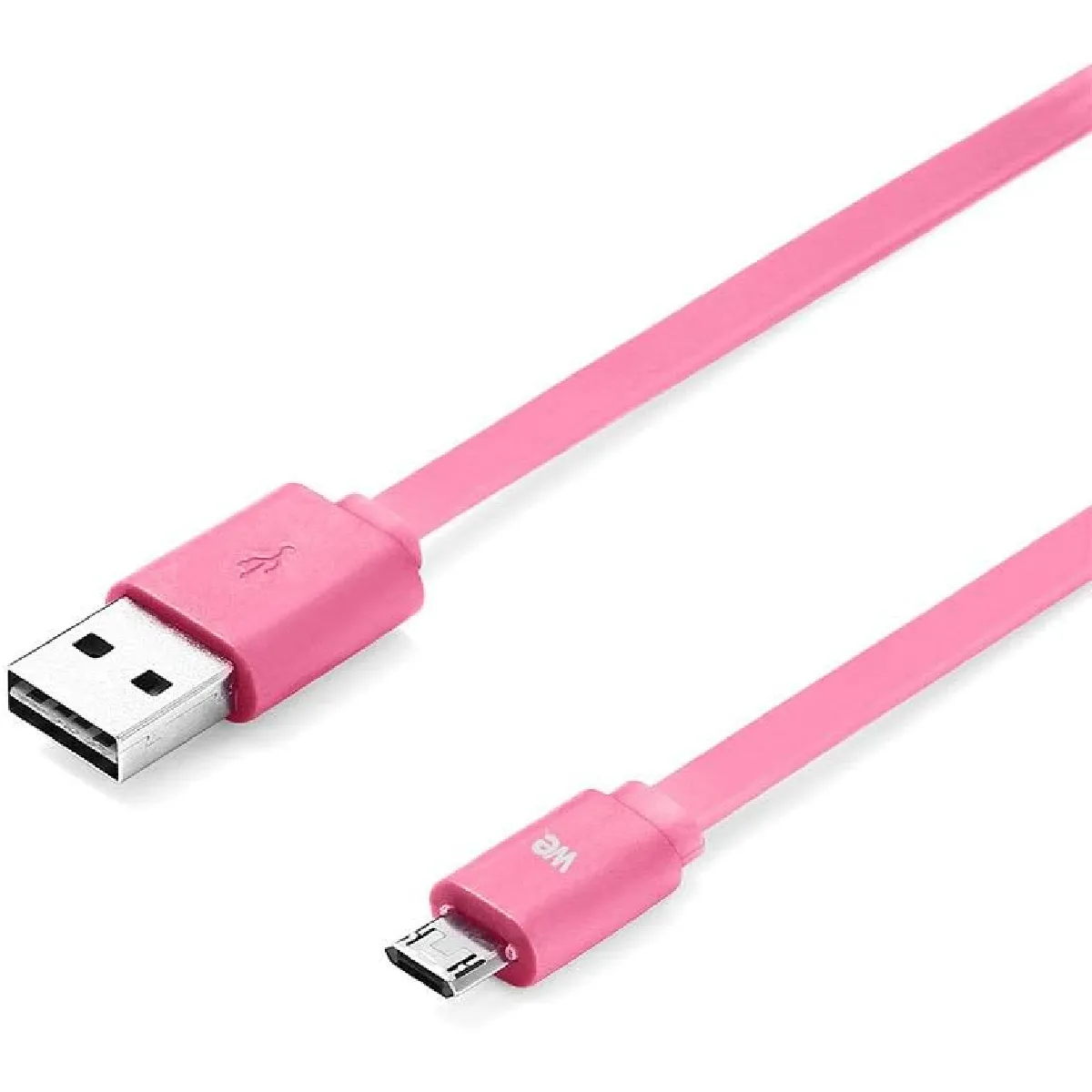 We Rose Câble Micro Usb Plat 1M Réversible - Connecteur Ultra Résistant - Charge Rapide Pour Samsung Huawei Nexus Sony