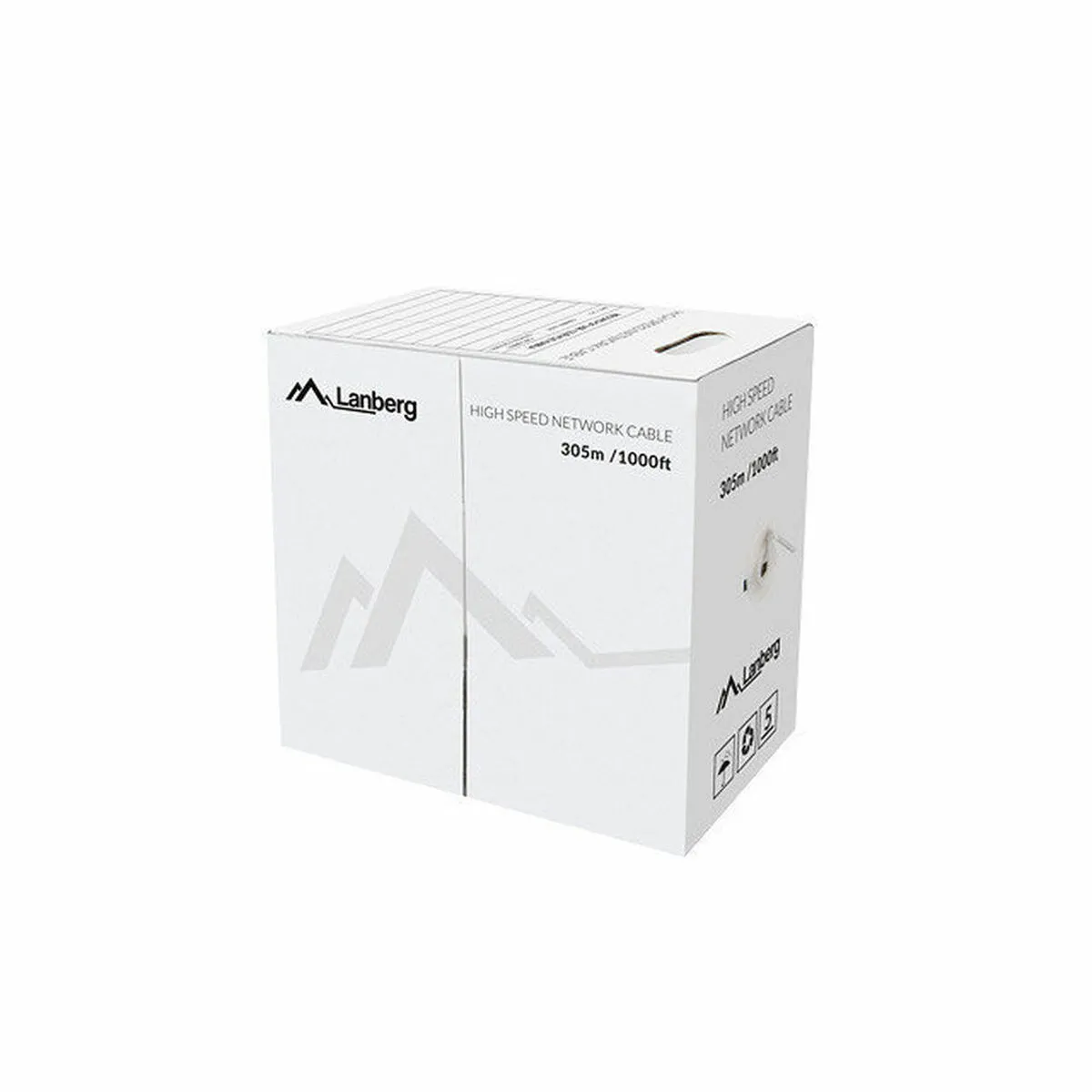 Lanberg Rouge Câble Réseau Cat5e - 305 M