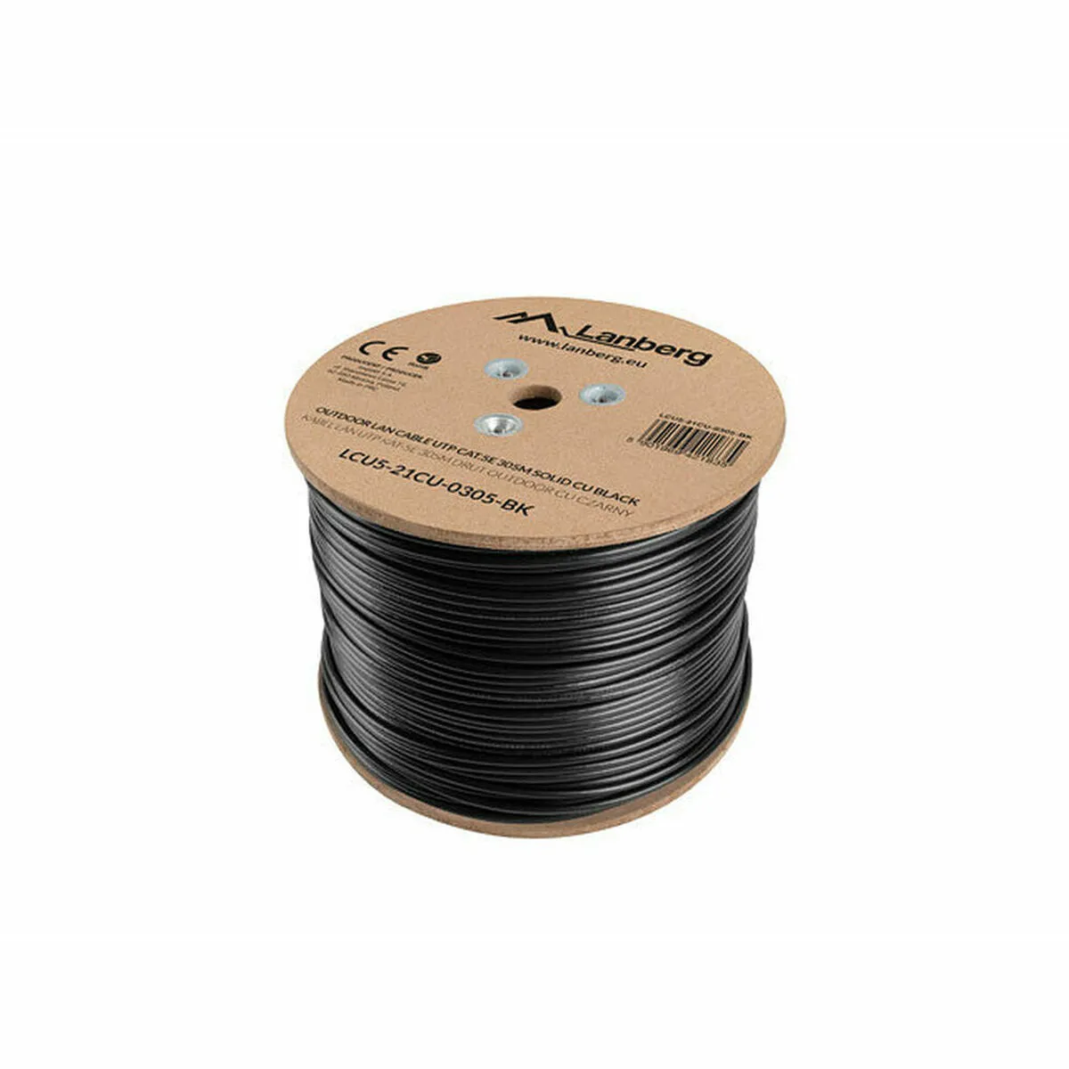 Lanberg Noir Câble Réseau Cat 5E En Cuivre - 305 M
