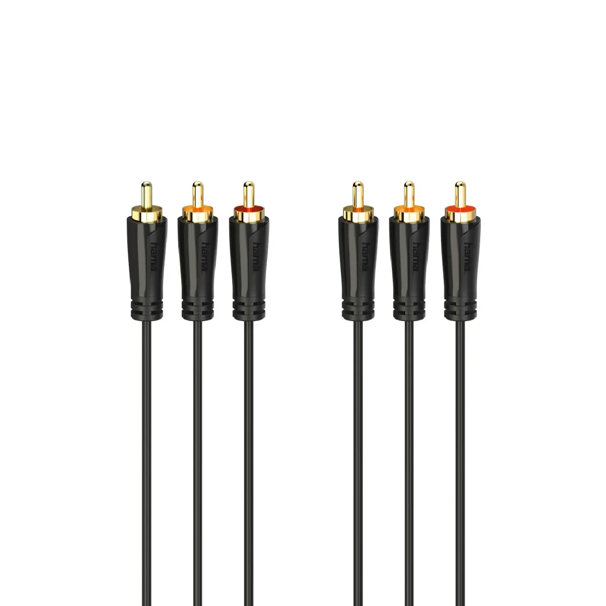 Hama Noir Câble De Raccordement Cinch-Rca Av [3X Cinch-Rca Mâle - 3X Cinch-Rca Mâle] 1.5 M - Image 3