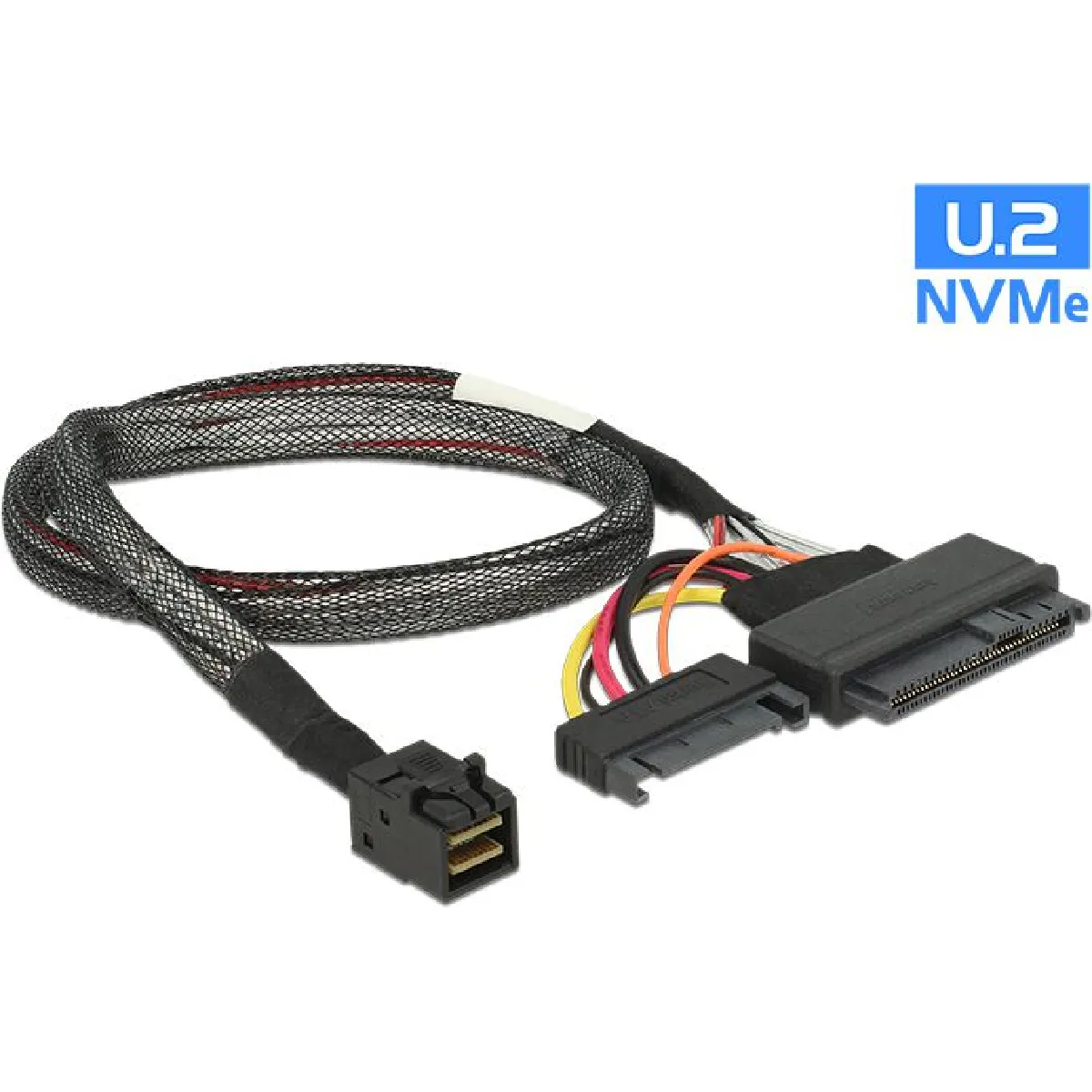 Delock Câble Sff-8643 Vers Sff-8639 Et Sata 15 Broches - 0,5 M