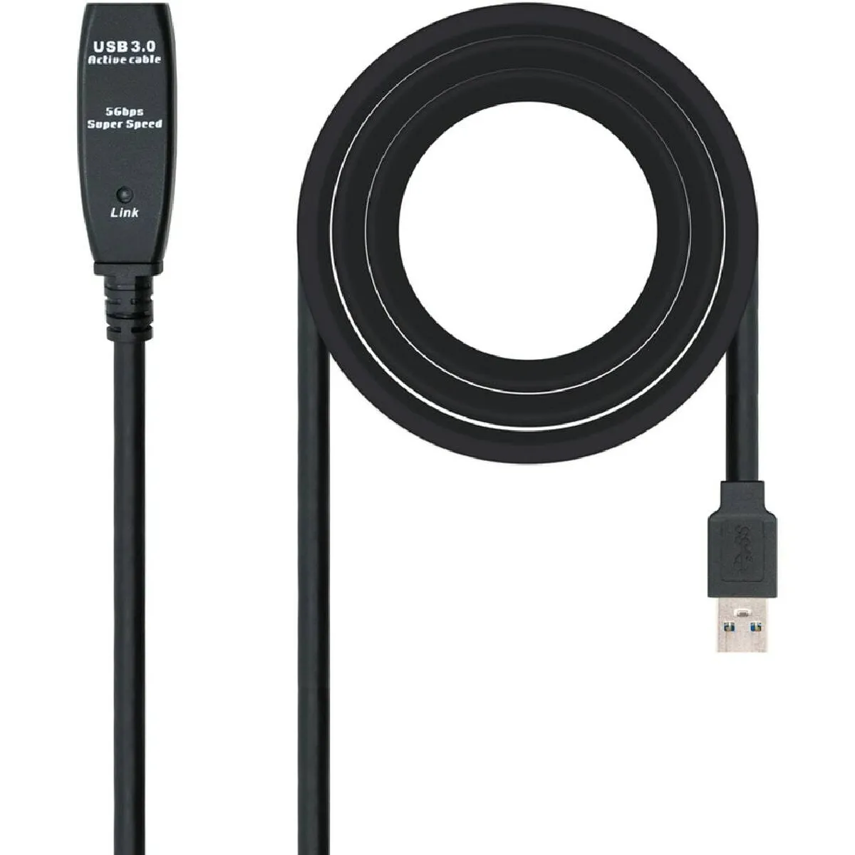 Générique Noir Câble D'extension Usb 3.0 - 5 M