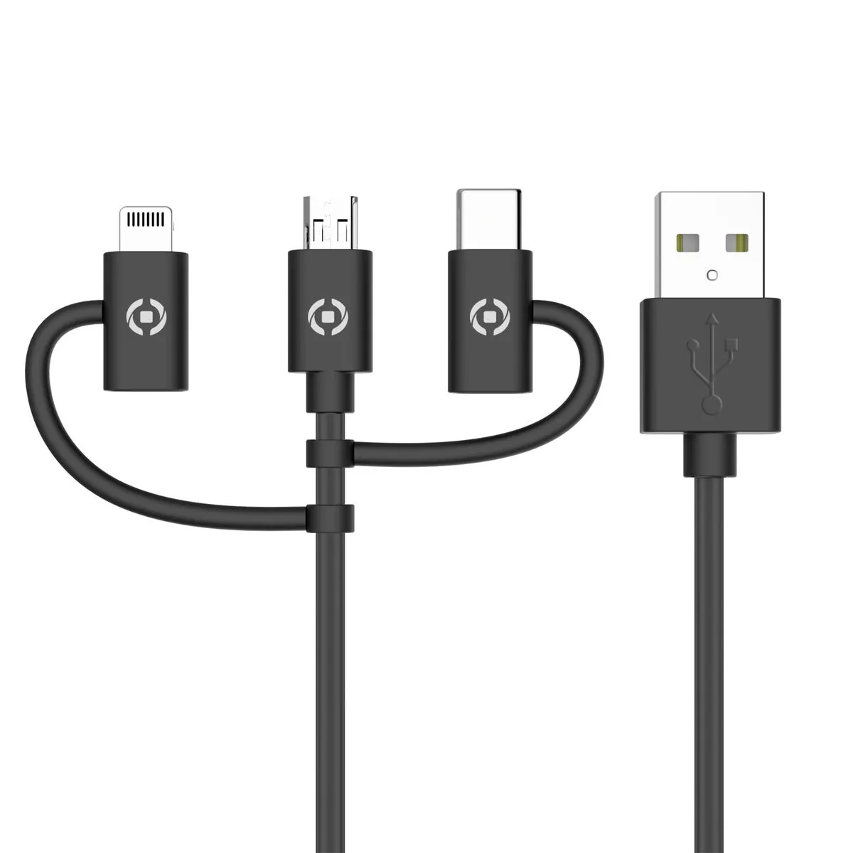 Celly Noir Câble Usb 3-En-1 - 1 M