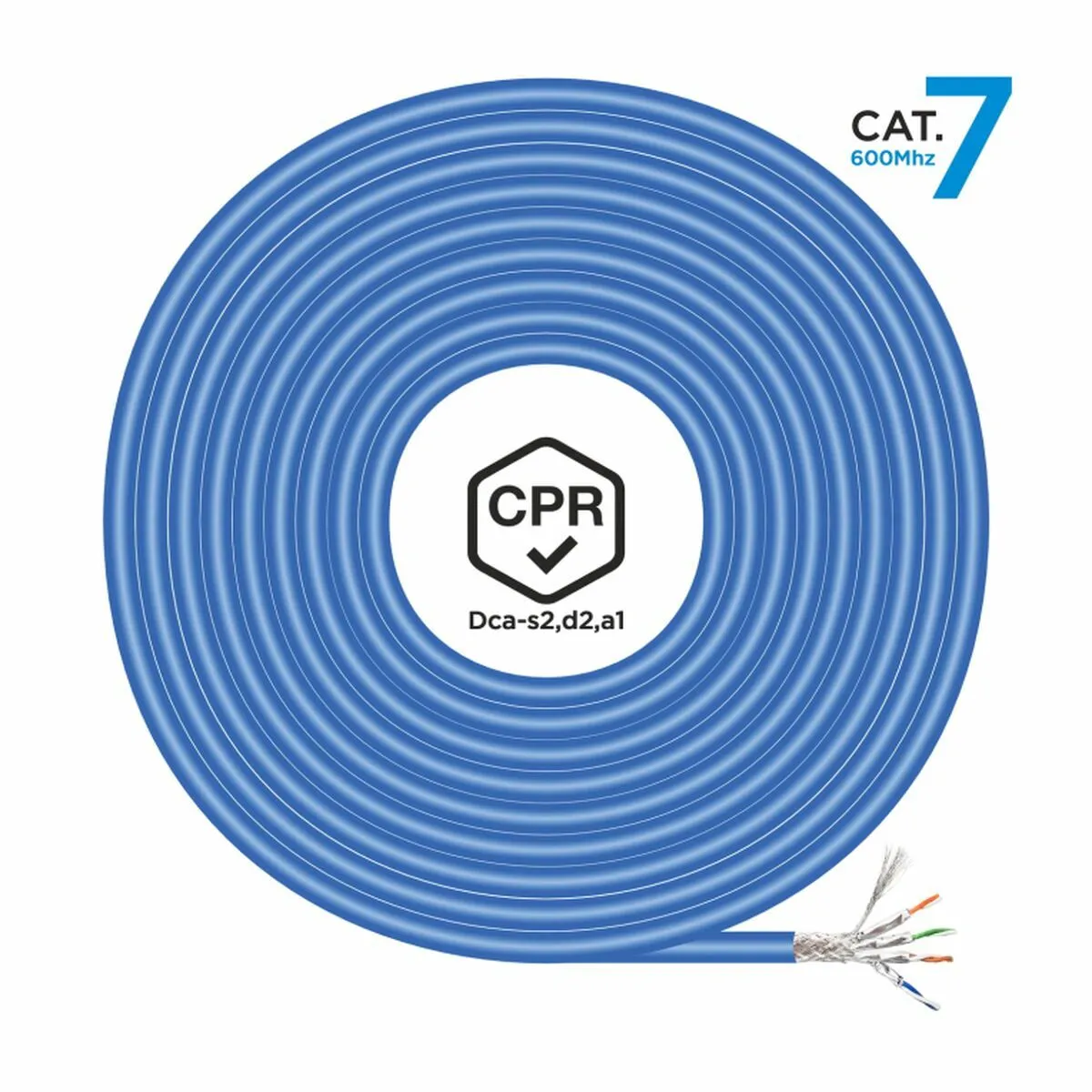 Aisens Bleu Câble Réseau Rigide Utp Catégorie 6 - 305 M