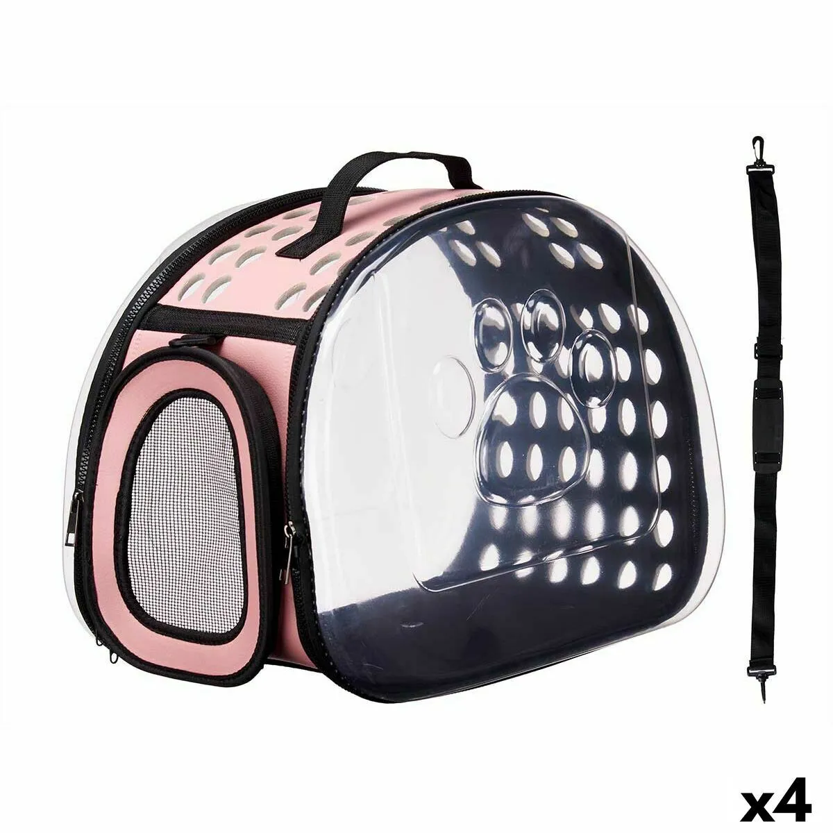 Comparer les prix de Cage de Transport Rose Plastique 43 x 20 x 33 cm (4 Unités)