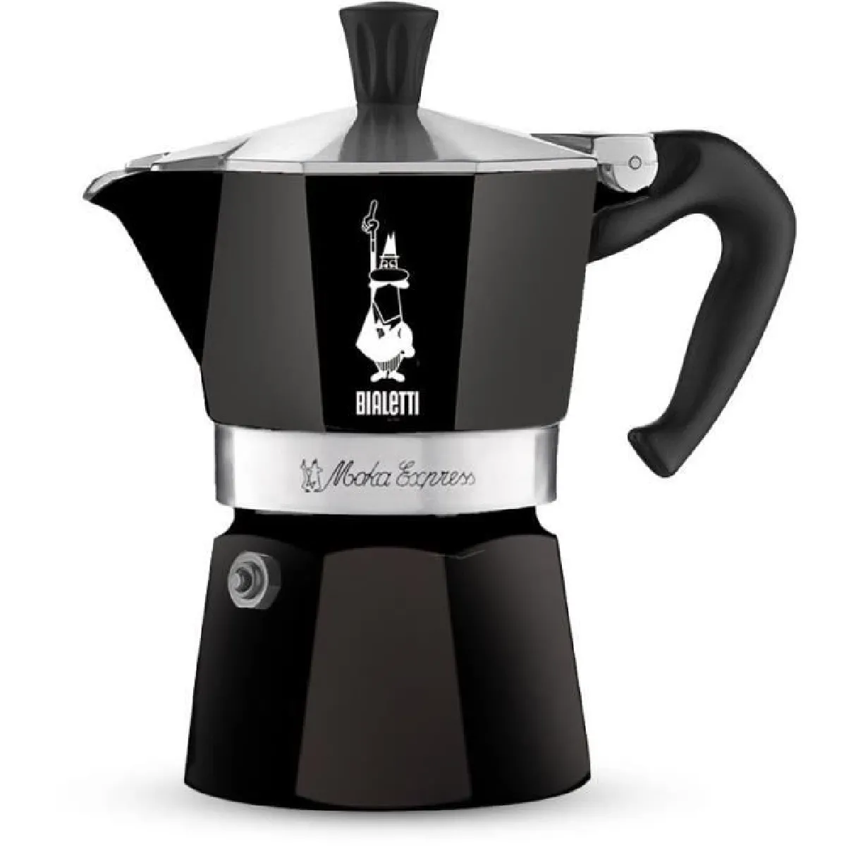 Bialetti Noir Cafetière Moka Express Black 6 Cups (6 Tasses) - Image 4