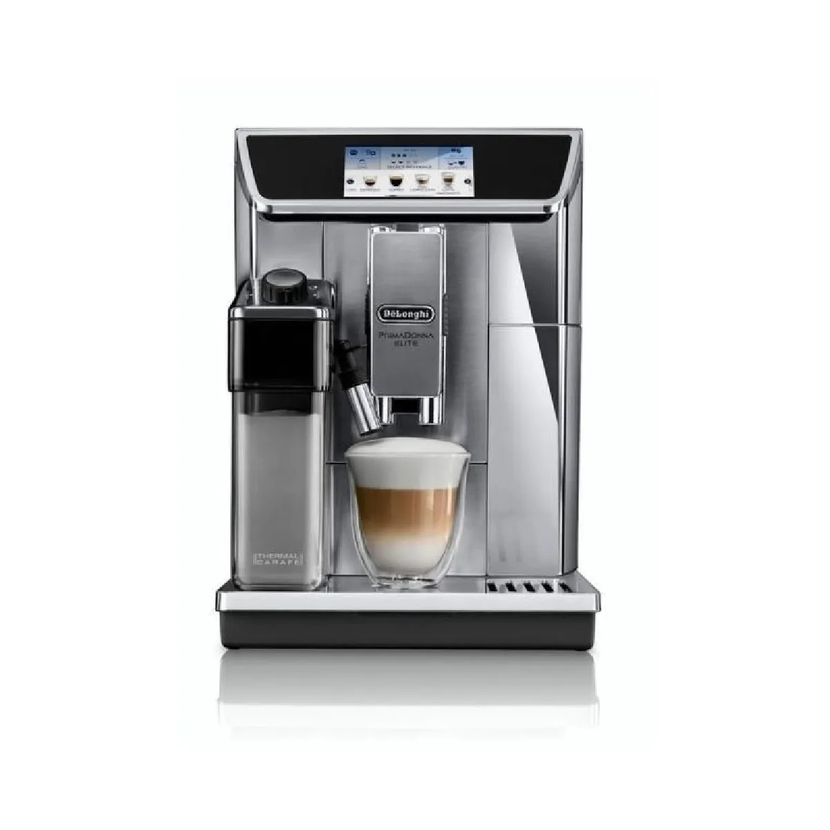 Expresso Broyeur DeLonghi PrimaDonna Elite ECAM 650.75.MS – 21 Recettes, Inox - vue 6