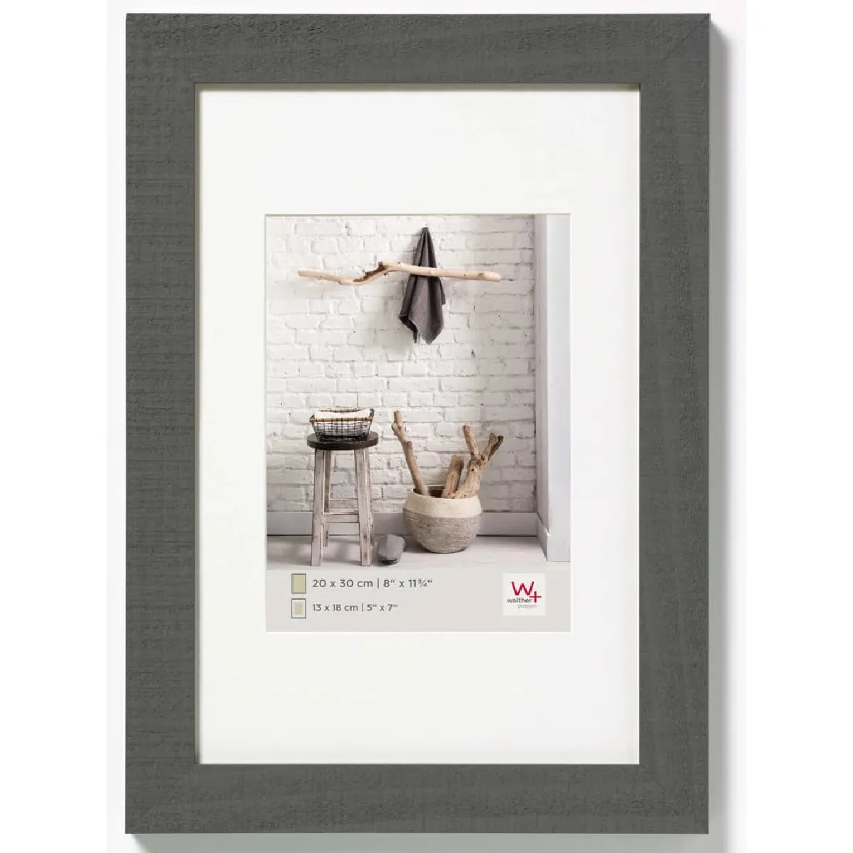 Walther Gris Design Cadre Photo Home - 30X40 Cm