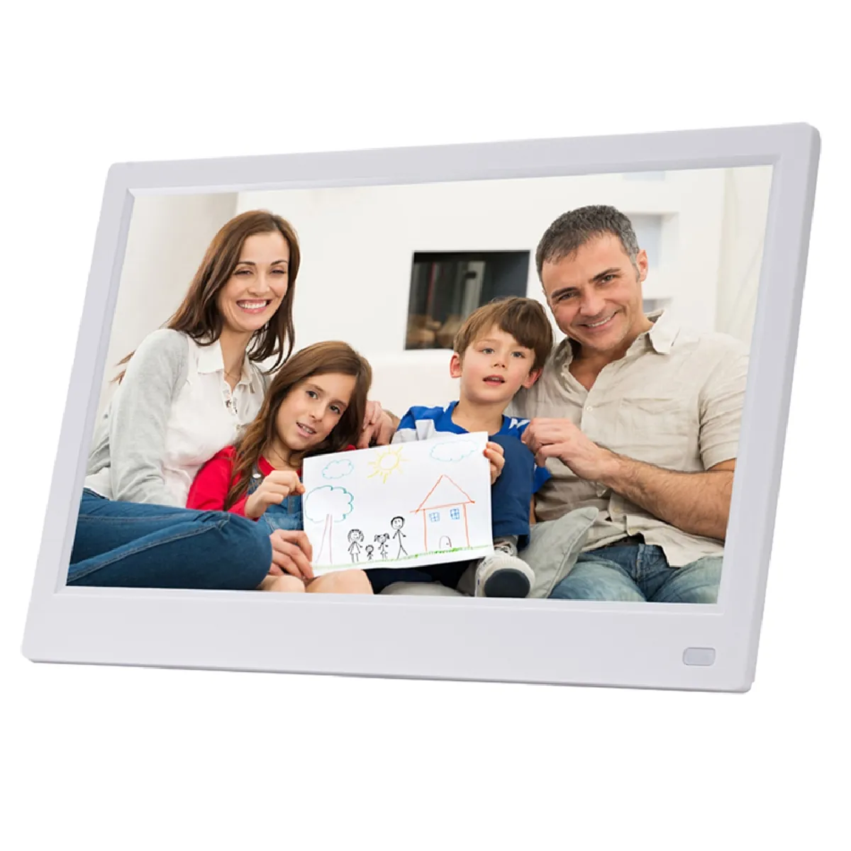 YONIS Cadre Photo Num&eacute;rique 12 pouces LED Full HD 1080p Album Blanc 