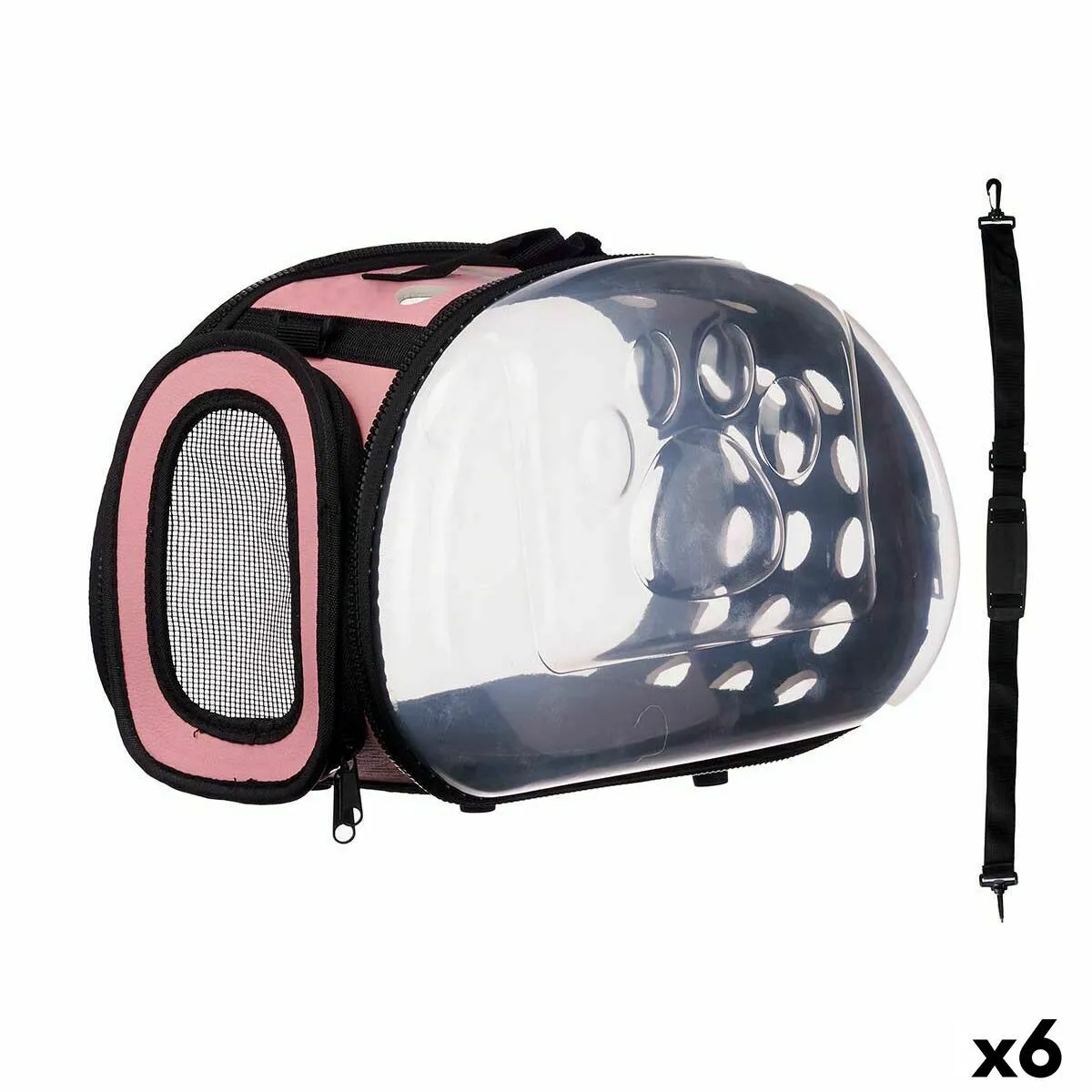 Meilleurs prix pour Cage de Transport Noir Rose Plastique 37 x 17 x 22 cm (6 Unités)