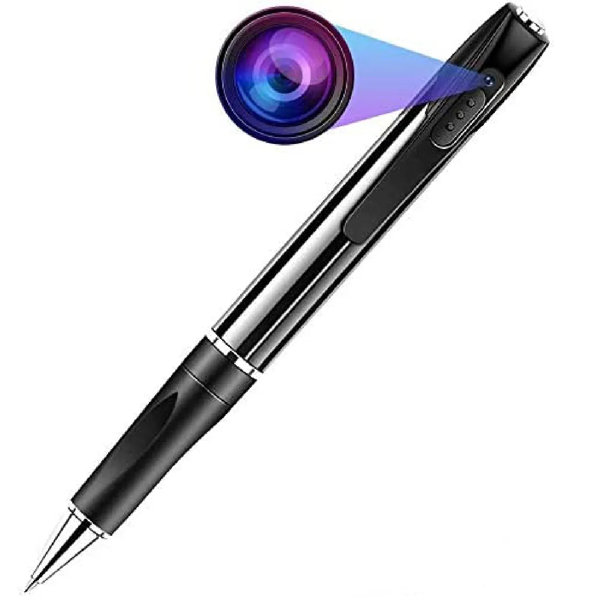 Yonis Noir Stylo Caméra Espion Full Hd 1080P Appareil Photo 12 Mpx Et Audio Intégré