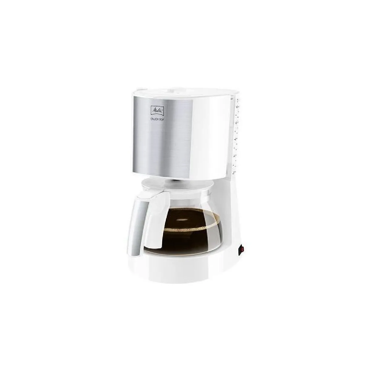 MELITTA  CAFETI&Egrave;RE ENJOY TOP GLASS BLANC-ACIER BROSS&Eacute;