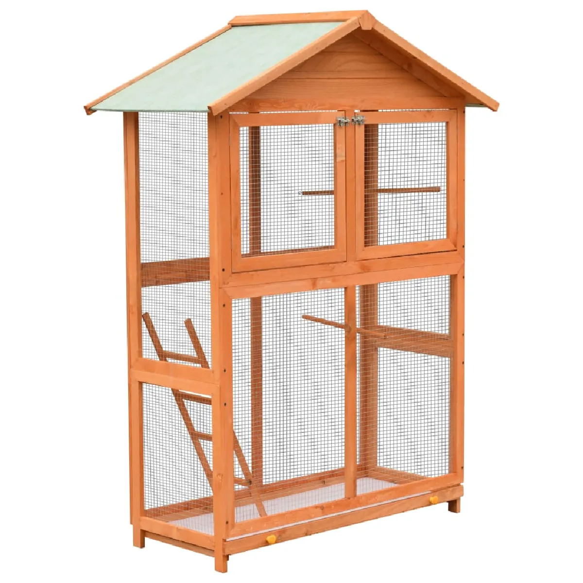 vidaXL Cage à oiseaux Pin et sapin - vue 2