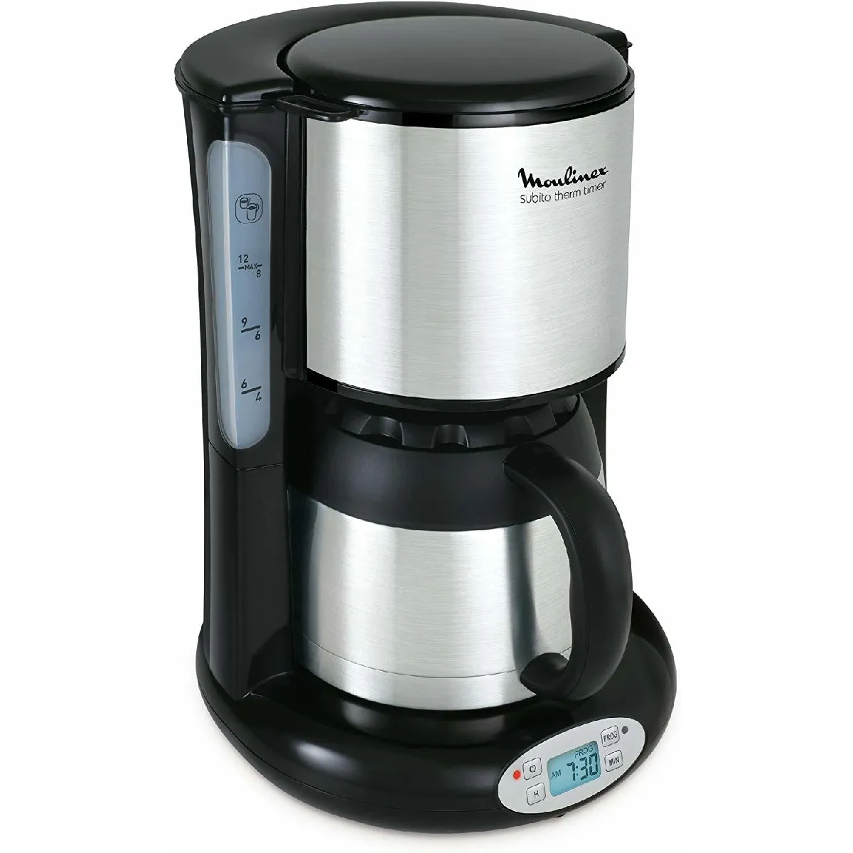 Moulinex Cafetière Électrique Programmable De 0,9l Pour 8 A 12 Tasses Avec Écran Lcd 800w Noir - vue 1