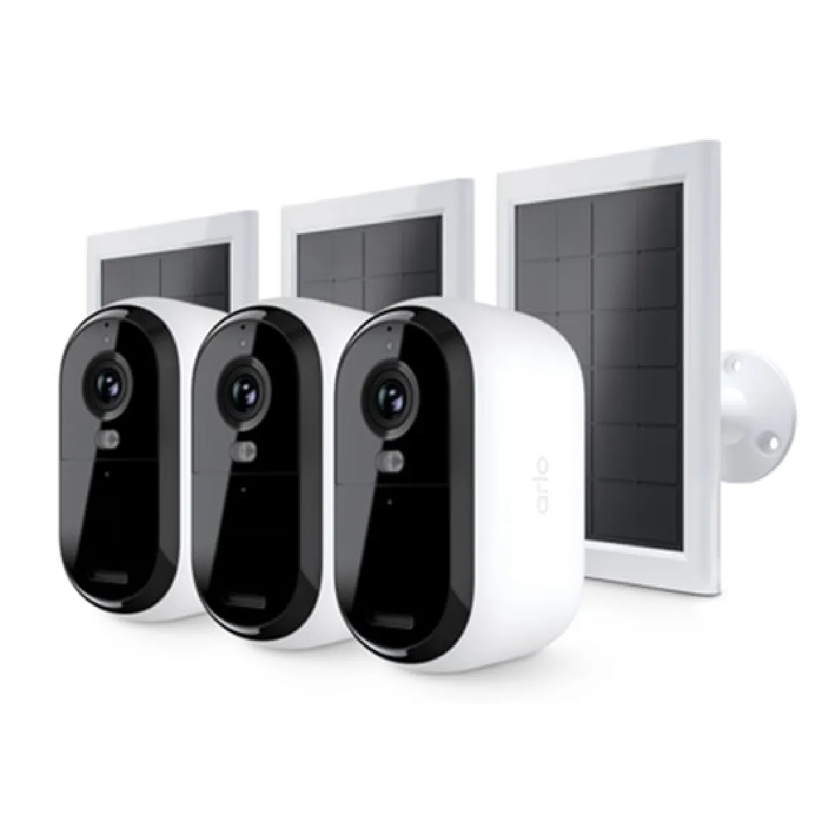 Caméra de surveillance 3 caméras Essential 2K+3 Panneaux sol.
