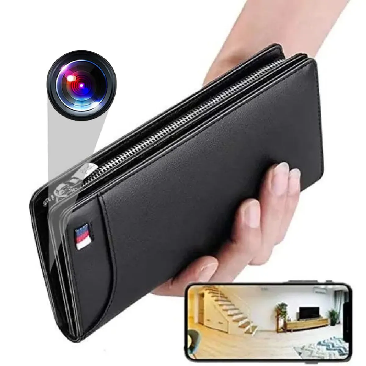 Yonis Camera Espion Portefeuille Full Hd Wifi